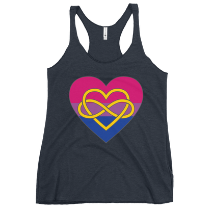 Polyamory Infinity Heart Bisexual Pride Women's Racerback Tank