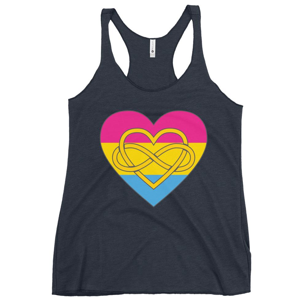 Polyamory Infinity Heart Pansexual Pride Women's Racerback Tank