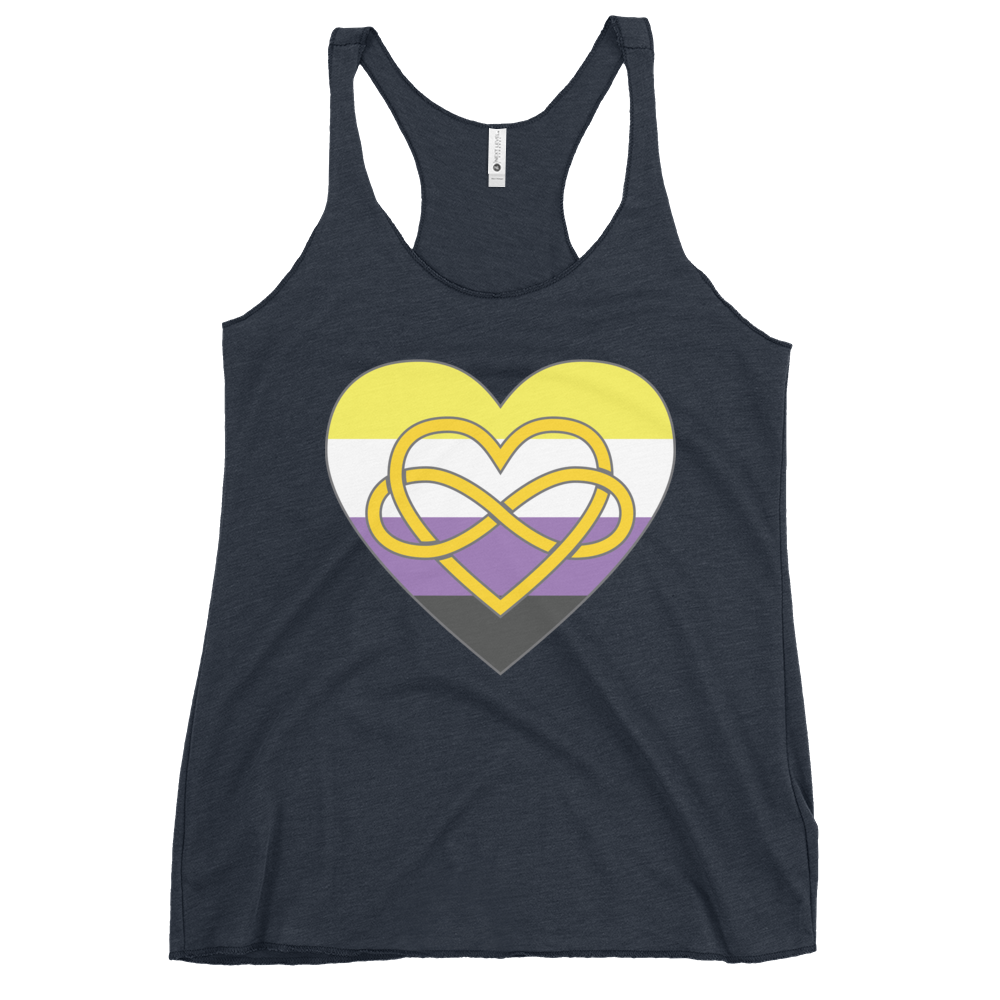 Polyamory Infinity Heart Non-binary Pride Women's Racerback Tank