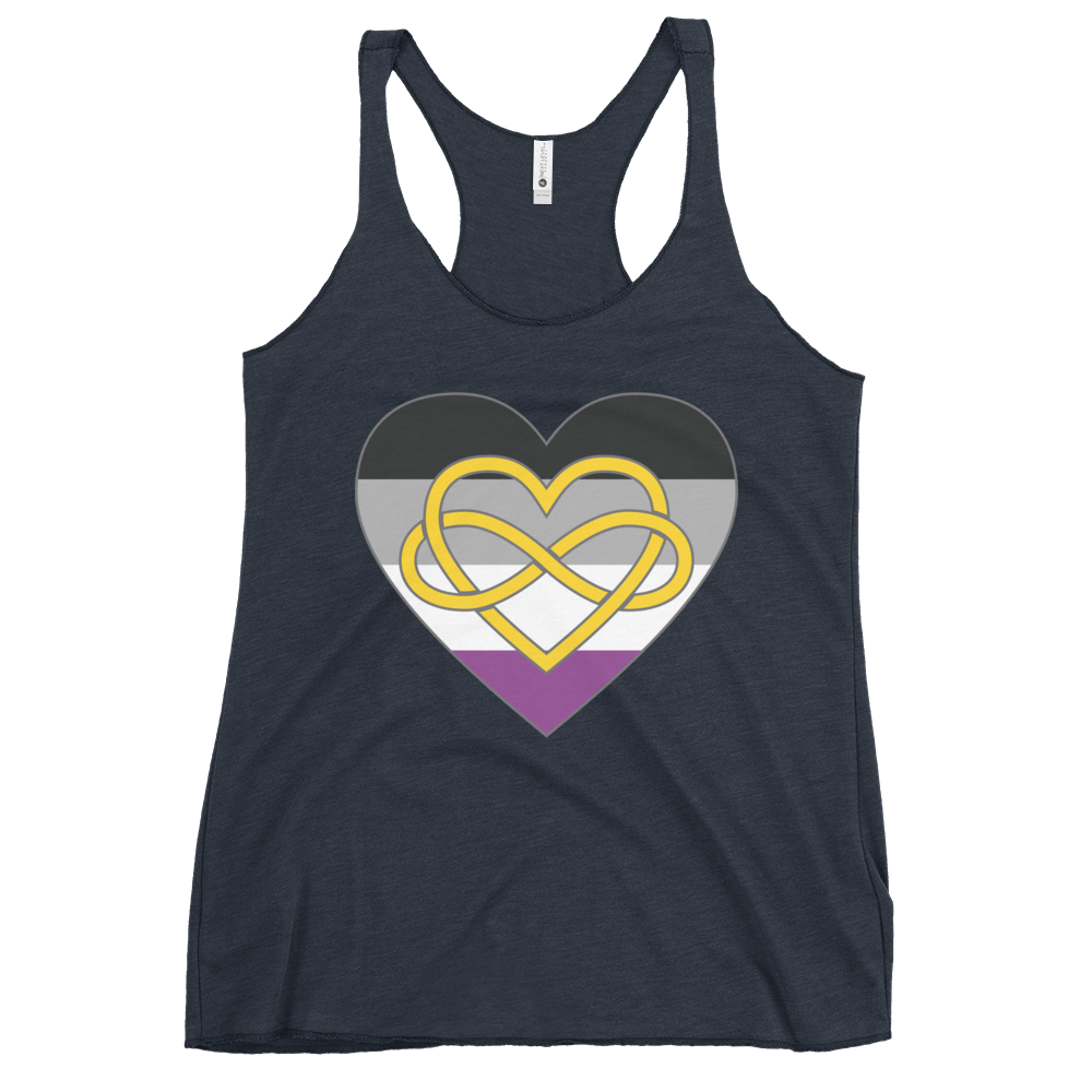 Polyamory Infinity Heart Asexual Pride Women's Racerback Tank