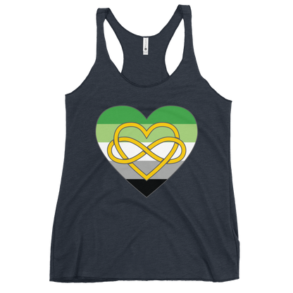 Polyamory Infinity Heart Aromantic Pride Women's Racerback Tank