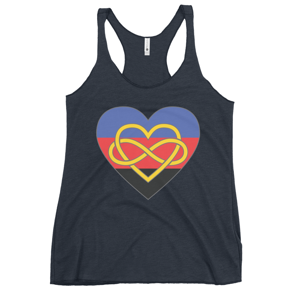 Polyamory Infinity Heart Pride Women's Racerback Tank