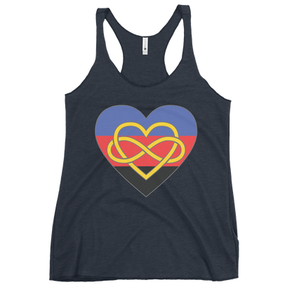 Polyamory Infinity Heart Pride Women's Racerback Tank