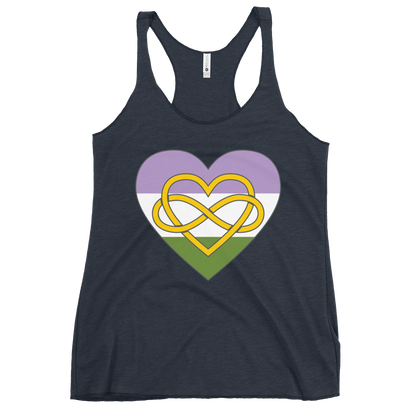 Polyamory Infinity Heart Genderqueer Pride Women's Racerback Tank