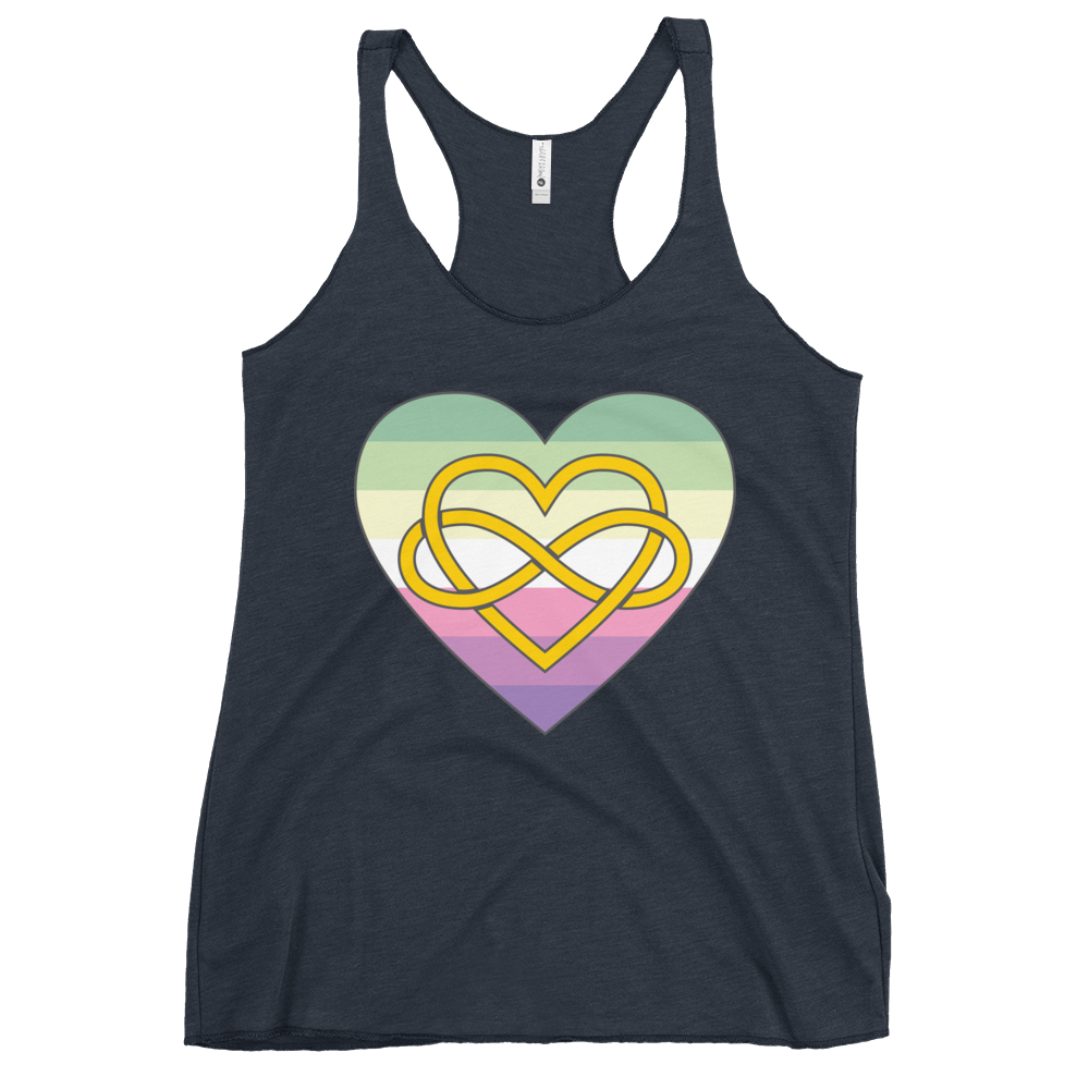 Polyamory Infinity Heart Genderfae Pride Women's Racerback Tank