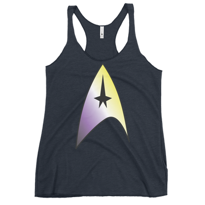 Starfleet Insignia - Non-binary Pride Women's Racerback Tank