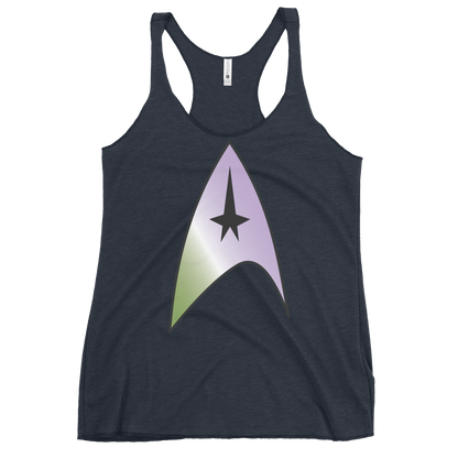 Starfleet Insignia - Genderqueer Pride Women's Racerback Tank