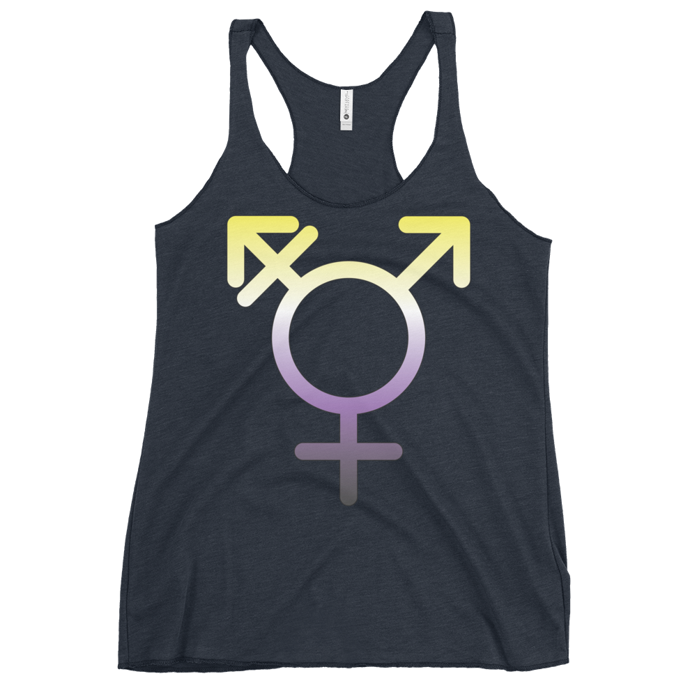 Transgender Symbol - Non-binary Pride Women's Racerback Tank