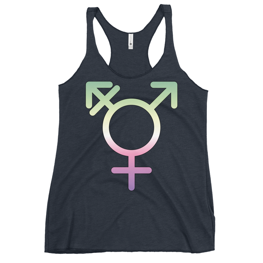 Transgender Symbol - Genderfae Pride Women's Racerback Tank