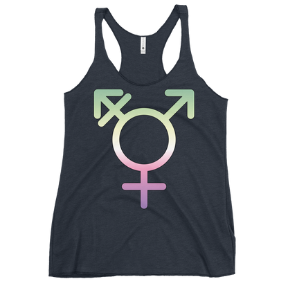 Transgender Symbol - Genderfae Pride Women's Racerback Tank