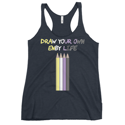 Draw Your Own Enby Life Women's Racerback Tank