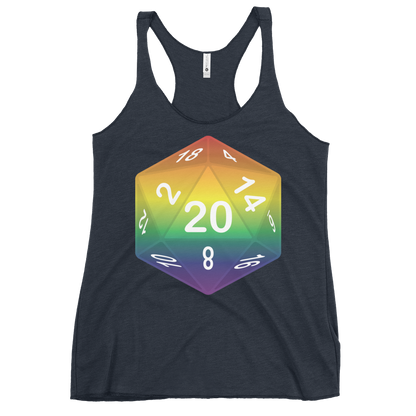 Pride Dice - Rainbow Women's Racerback Tank