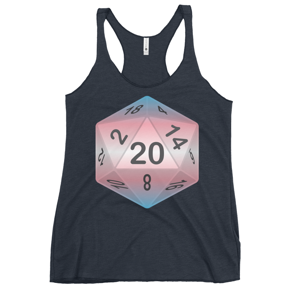 Pride Dice - Transgender Women's Racerback Tank