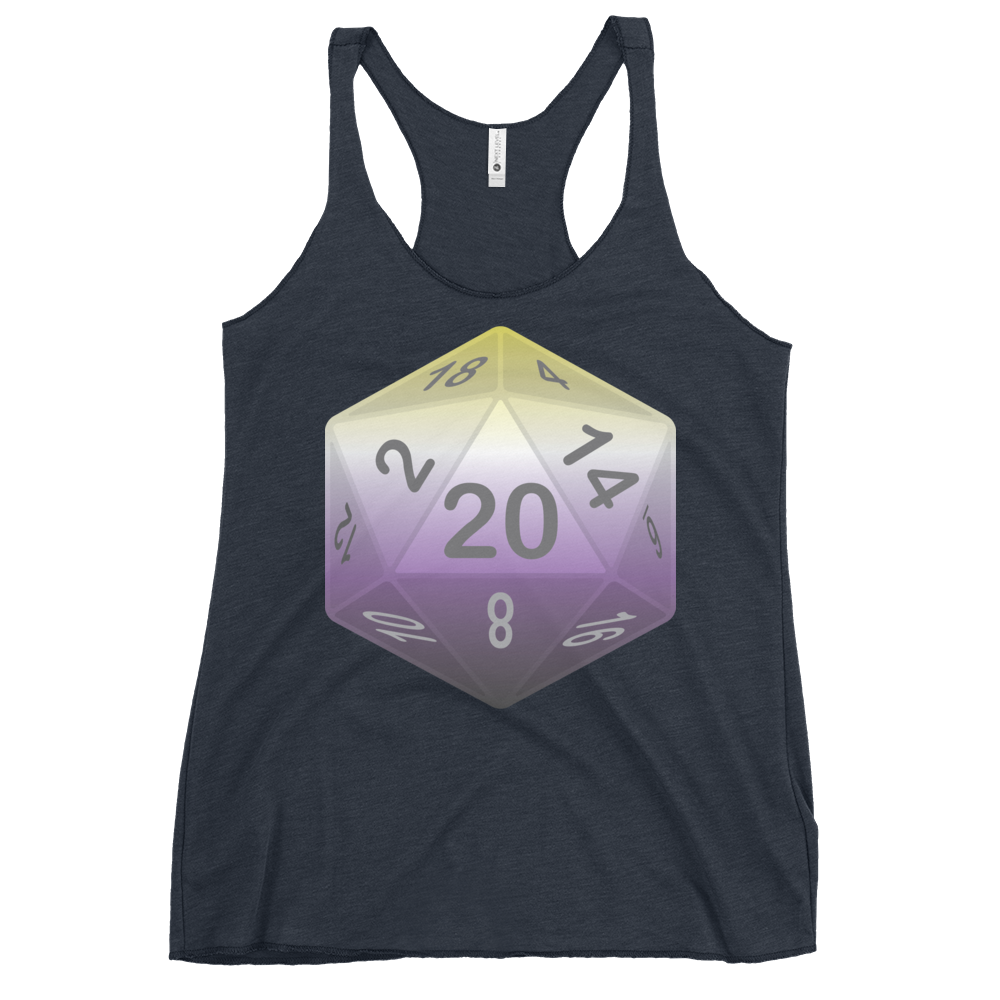 Pride Dice - Non-binary Women's Racerback Tank