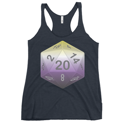 Pride Dice - Non-binary Women's Racerback Tank