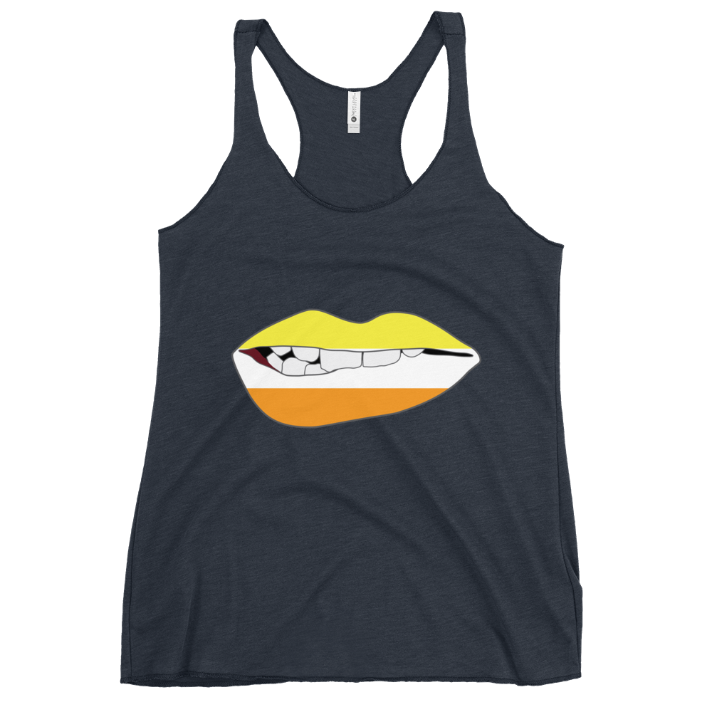 Biting Lips - Maverique Flag Women's Racerback Tank