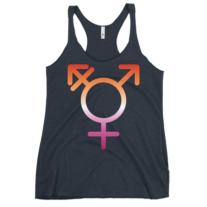 Transgender Symbol - Lesbian Pride Women's Racerback Tank