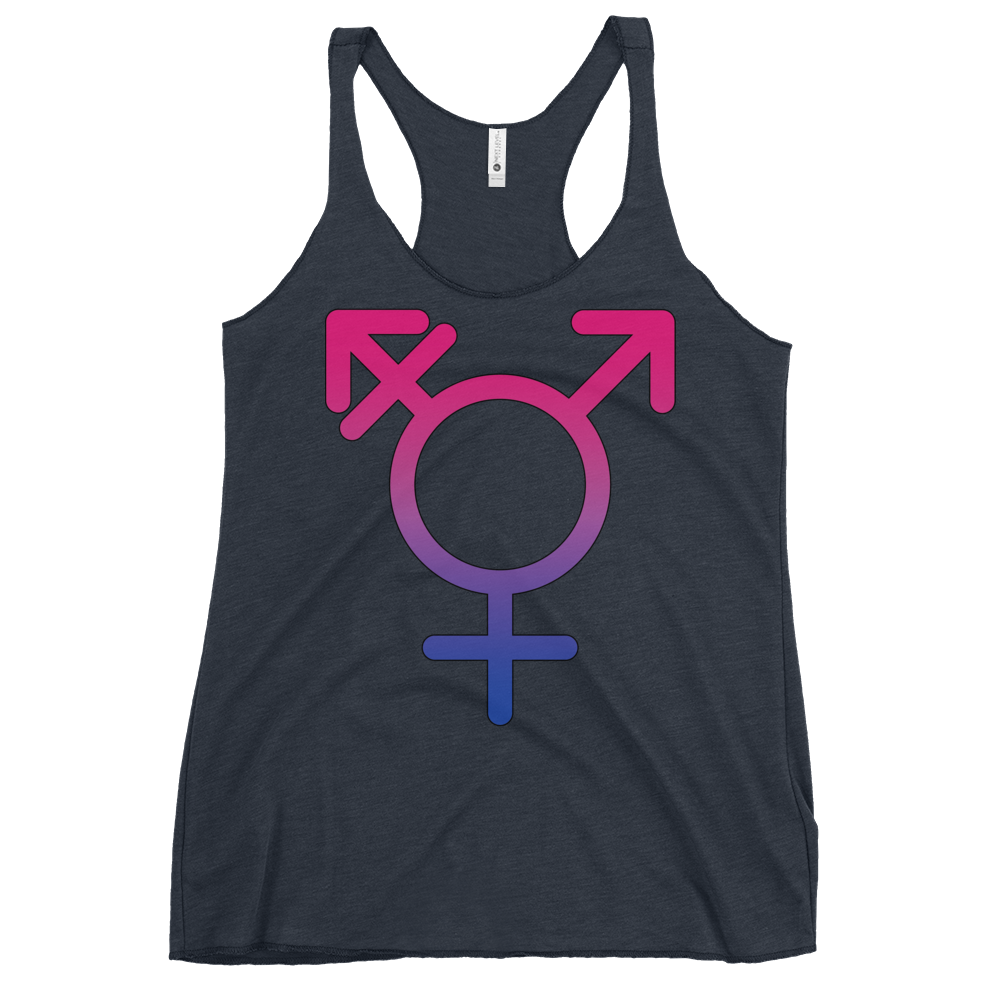 Transgender Symbol - Bisexual Pride Women's Racerback Tank