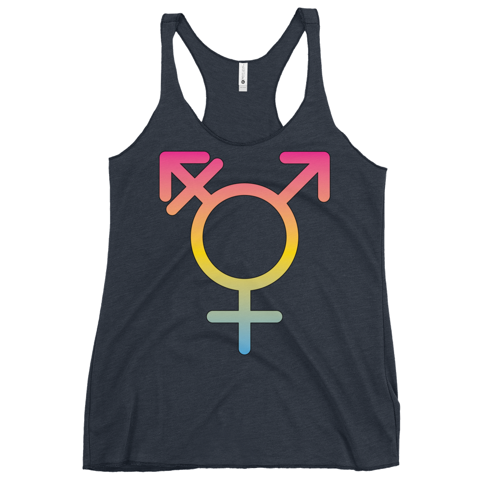 Transgender Symbol - Pansexual Pride Women's Racerback Tank