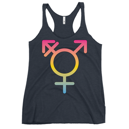 Transgender Symbol - Pansexual Pride Women's Racerback Tank