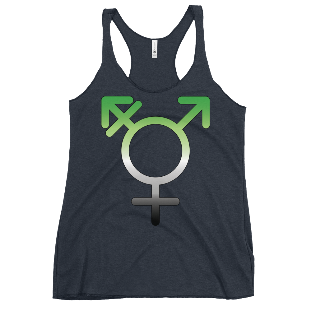 Transgender Symbol - Aromantic Pride Women's Racerback Tank