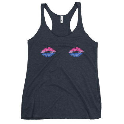 Bi Boob Kisses Women's Racerback Tank