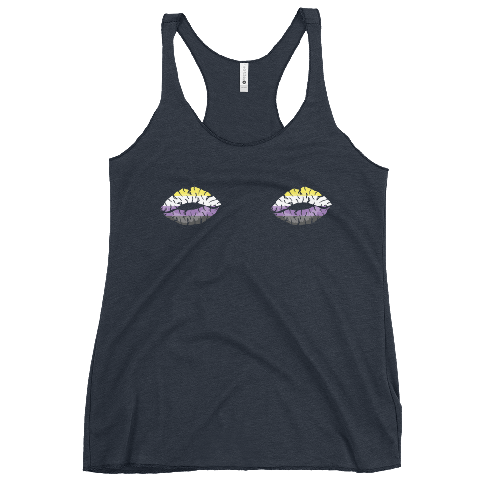 Enby Boob Kisses Women's Racerback Tank