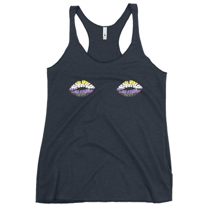 Enby Boob Kisses Women's Racerback Tank