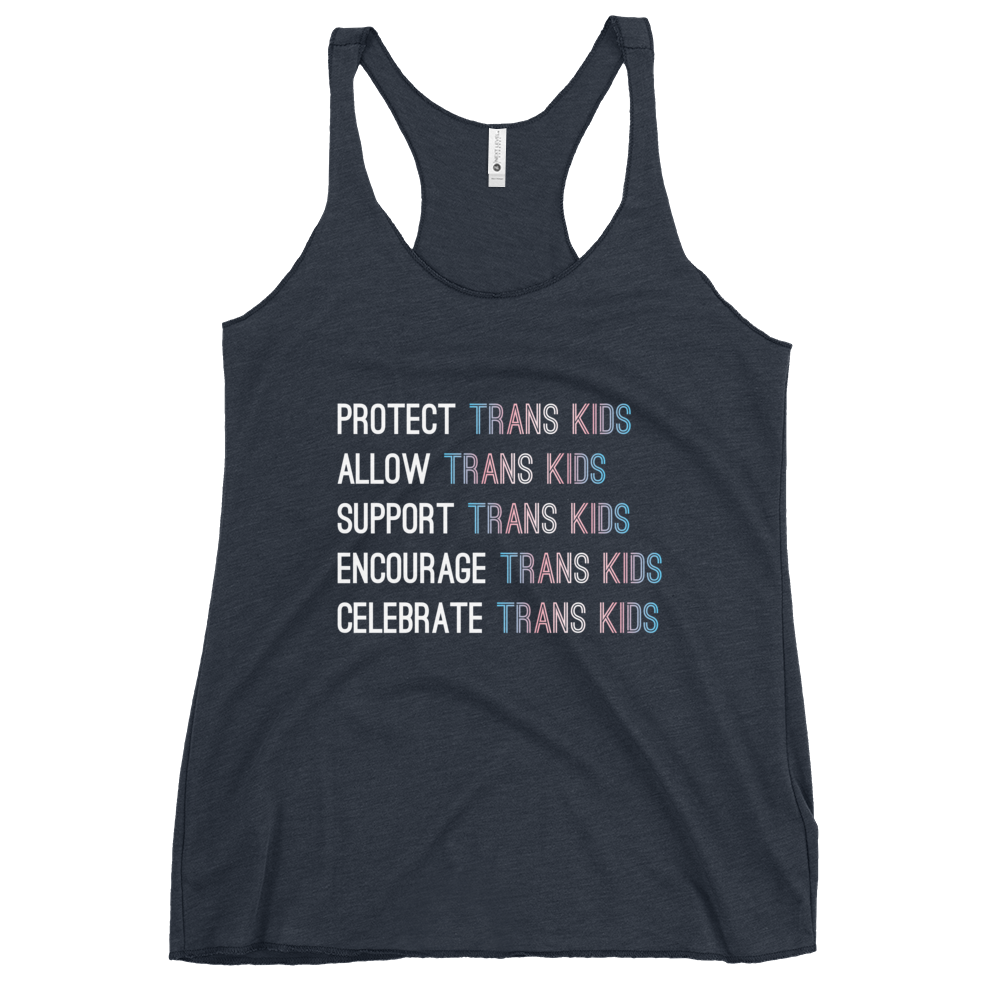 Support Trans Kids Women's Racerback Tank