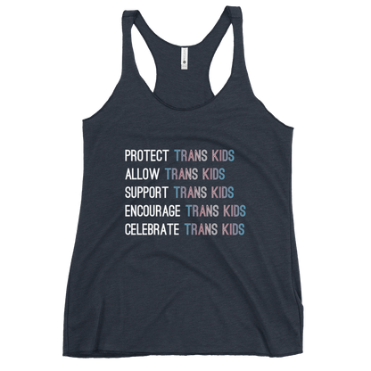 Support Trans Kids Women's Racerback Tank