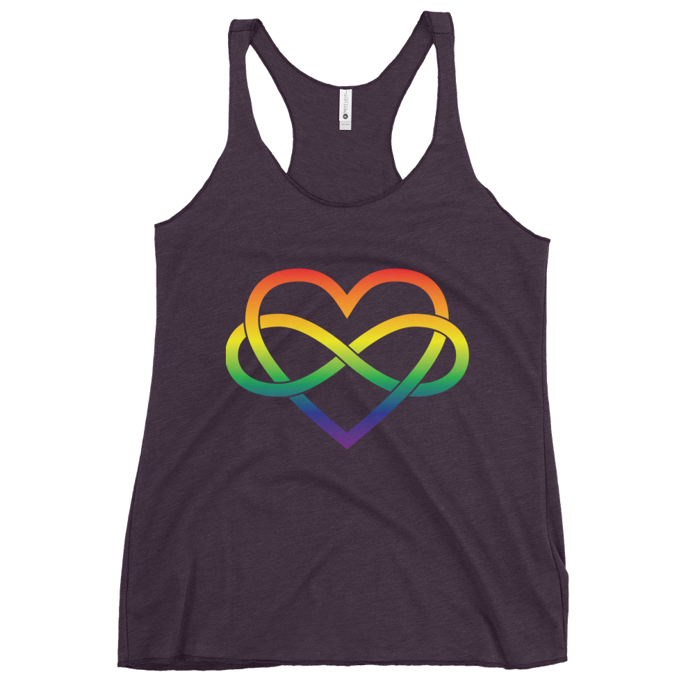 Polyamory Infinity Heart - Rainbow Women's Racerback Tank