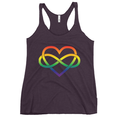 Polyamory Infinity Heart - Rainbow Women's Racerback Tank