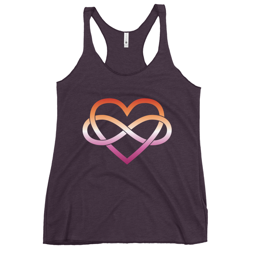 Polyamory Infinity Heart - Lesbian Women's Racerback Tank