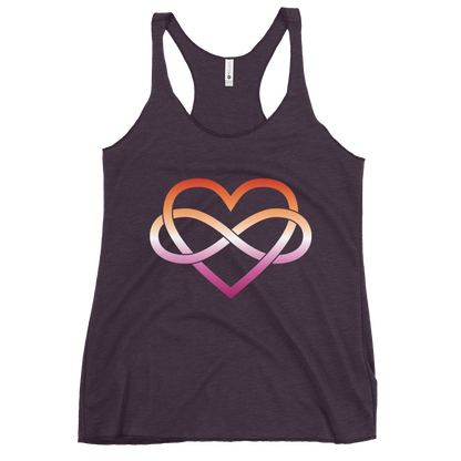 Polyamory Infinity Heart - Lesbian Women's Racerback Tank