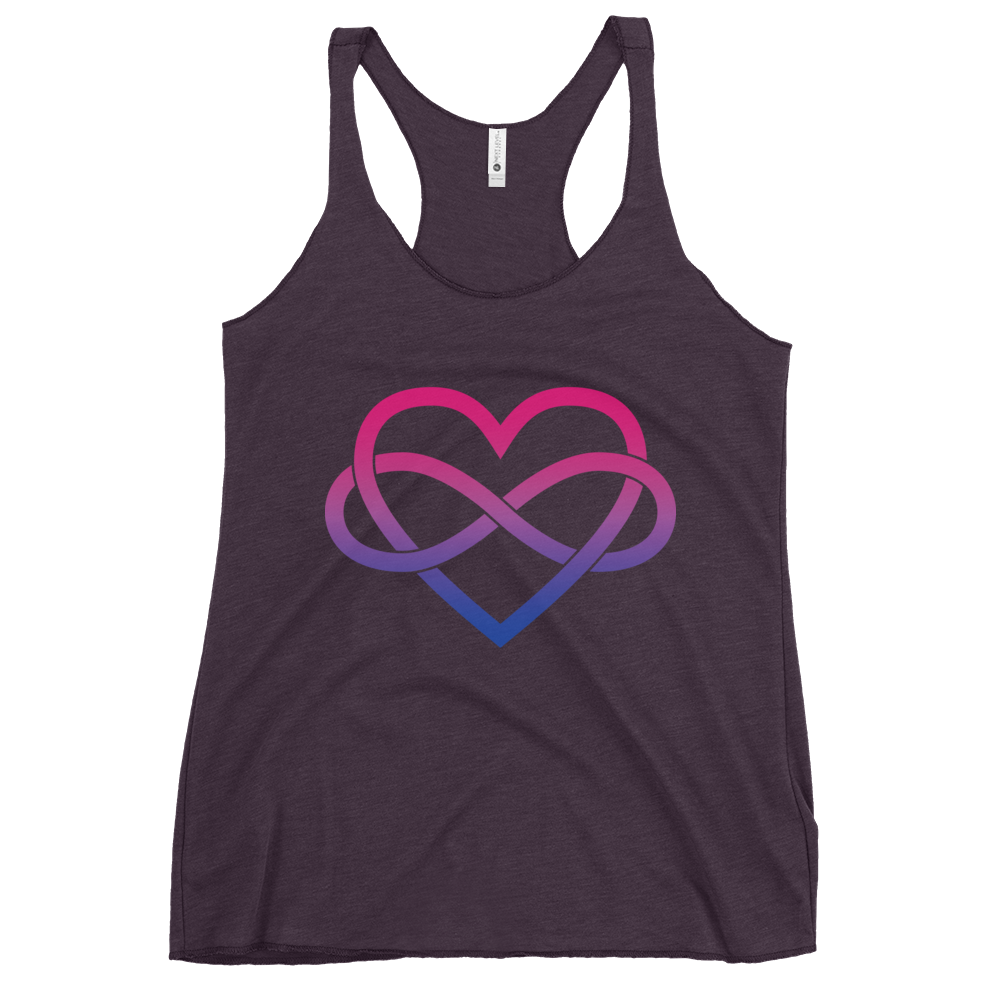 Polyamory Infinity Heart - Bisexual Women's Racerback Tank