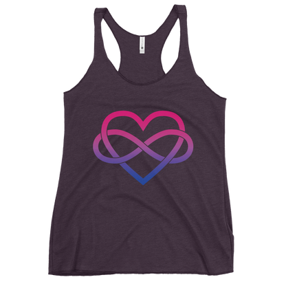 Polyamory Infinity Heart - Bisexual Women's Racerback Tank