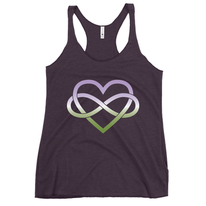 Polyamory Infinity Heart - Genderqueer Women's Racerback Tank