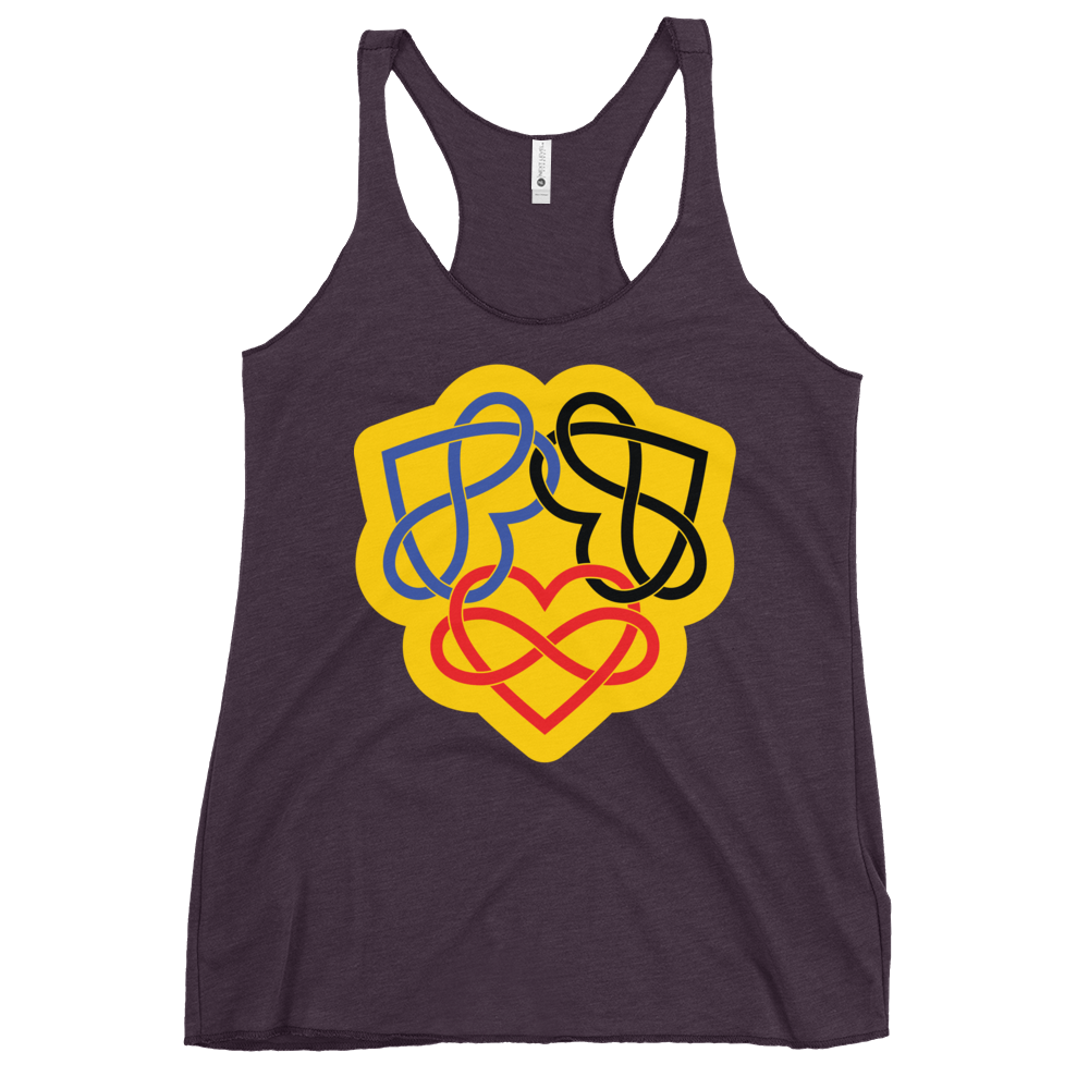 Poly Infinity Hearts Interlocked Women's Racerback Tank