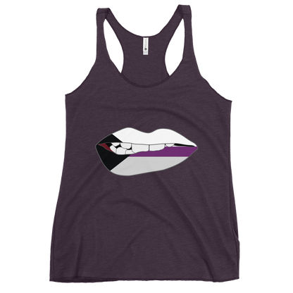 Biting Lips - Demisexual Flag Women's Racerback Tank