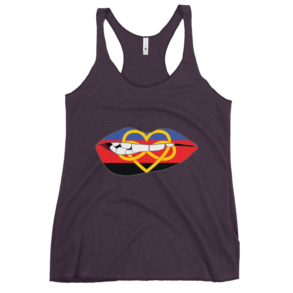 Biting Lips - Polyamory Flag Women's Racerback Tank