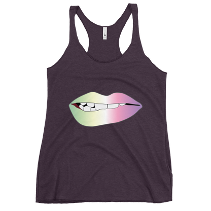 Biting Lips - Genderfae Pride - Gradient Women's Racerback Tank