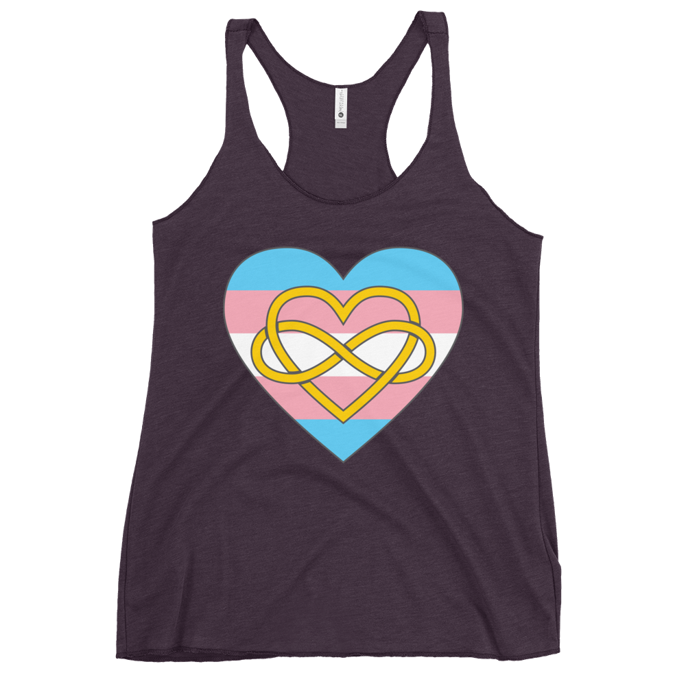 Polyamory Infinity Heart Trans Pride Women's Racerback Tank