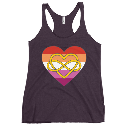 Polyamory Infinity Heart Lesbian Pride Women's Racerback Tank