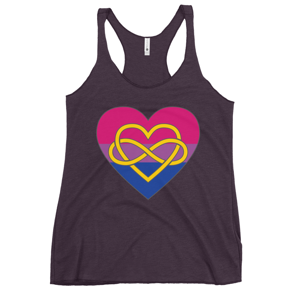 Polyamory Infinity Heart Bisexual Pride Women's Racerback Tank