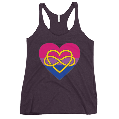 Polyamory Infinity Heart Bisexual Pride Women's Racerback Tank