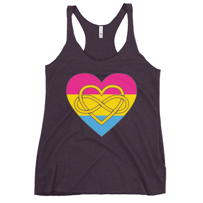 Polyamory Infinity Heart Pansexual Pride Women's Racerback Tank