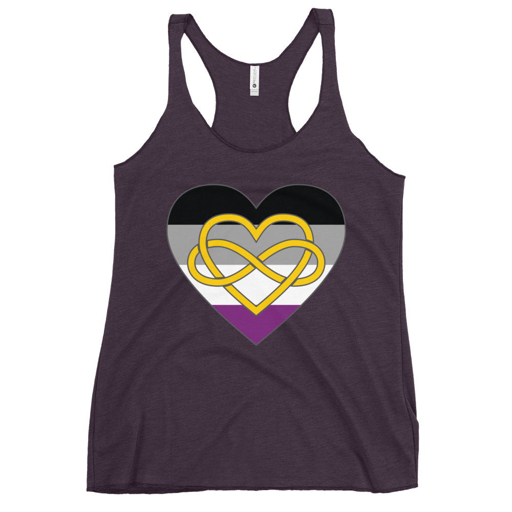 Polyamory Infinity Heart Asexual Pride Women's Racerback Tank