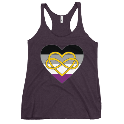 Polyamory Infinity Heart Asexual Pride Women's Racerback Tank