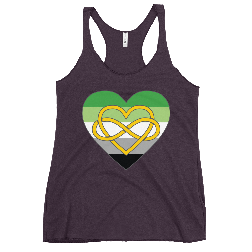 Polyamory Infinity Heart Aromantic Pride Women's Racerback Tank