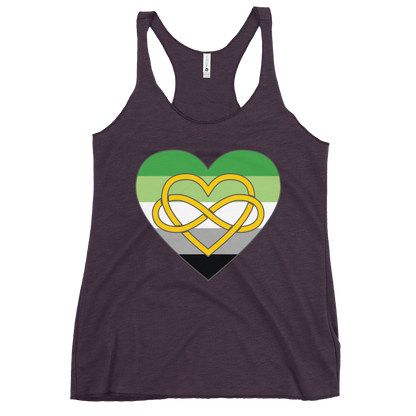 Polyamory Infinity Heart Aromantic Pride Women's Racerback Tank